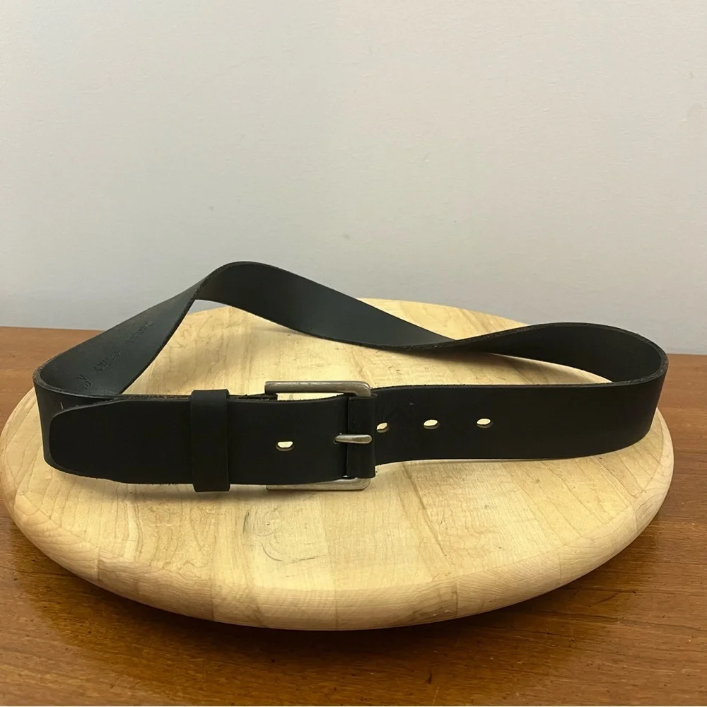 Timberland Pull Up Belt Black Genuine Full Grain Leather‎ Men’s Size 32 Casual